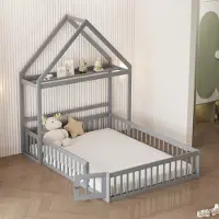 MODFU TV-meubel 180x40x45 cm van spaanplaat en gehard glas, wit + grijs, met LED RGB-verlichting en opbergruimte