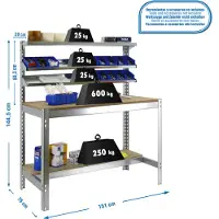 Simonwork (bancos De Trabajo) Bt1 Metaalplank 1445x1510x760 Mm