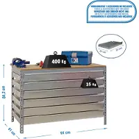 Simonwork (bancos De Trabajo) Bt5 6box Werkbank 842x910x610 Mm