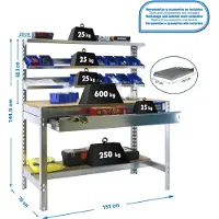 Simonwork (bancos De Trabajo) Bt1 Box Metaalplank 1445x1510x760 Mm