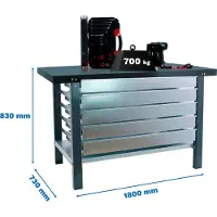 Simonwork (bancos De Trabajo) Bt6 Pro 5box Werkbank 830x1800x730 Mm