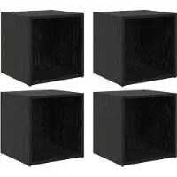 Syfax Tv-meubelset 4 pcs Zwart 37 x 35 x 37,5 cm Bewerkt hout