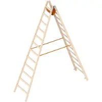 Layher 1038 houten steigertrap, 2x12 treden