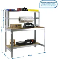 Simonwork (bancos De Trabajo) Bt4 Metaalplank 1445x910x760 Mm
