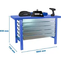 Simonwork (bancos De Trabajo) Bt6 5box Metaalplank 830x1800x730 Mm