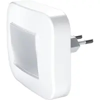 Osram Lunetta socket nachtlampje met kantelfunctie, geïntegreerde dag/nachtsensor en lichtstickers in wit van kunststof (PC), IP20 beschermingsgraad, voor kinderkamers