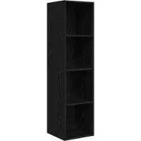 Syfax Tv-meubelset Zwart Eiken 37 x 37 x 142,5 cm Bewerkt hout