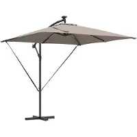 Syfax Parasol Taupe 249 x 249 x 250 cm Polyester en Aluminium