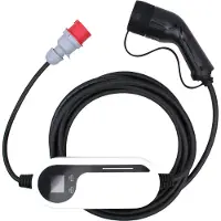LDY Mobiele Thuislader met App Bediening - 10m Kabel - 11KW (6A-16A, 3 Fase) - Mobiele Lader met CEE aansluiting - Mobiele Thuislader Type 2