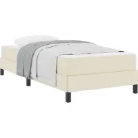 Syfax Bedframe met matras Crème 90 x 190 cm Stof
