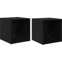 Syfax Tv-meubelset 2 pcs 37 x 35 x 37,5 cm Zwart Bewerkt hout