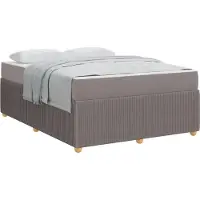 vidaXL Bedframe Taupe 160 x 200 cm Stof