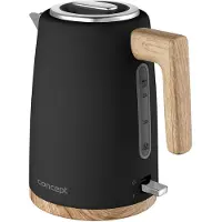 Concept ELWOOD - Waterkoker - roestvrij staal - 1.7L - waterniveau-indicator - RK3316 - Zwart