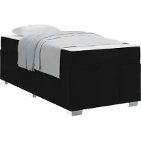vidaXL Bedframe met matras Zwart 80 x 200 cm Stof