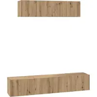 Syfax Tv-meubelset 4 pcs Artisan Eiken Bewerkt hout