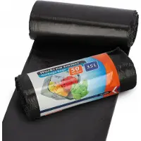 RAVI Rubbish Tassen, inhoud-35 liter Hdpe 50 stuks, meerkleurig, één maat