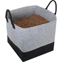Eda Plastiques EDA 010487 G.BT: EDA Pelletzak, van vilt, 60 liter, grijs/zwart