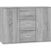 Syfax Dressoir 91x29,5x65 cm bewerkt hout grijs sonoma eikenkleurig