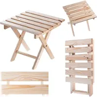 Kadax Salontafel voor ligstoelen Anjouin naturel 39 x 37 cm