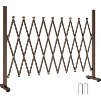 Outsunny metalen hek - 250x31x104cm - Bruin