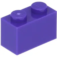 LEGO 250 stuks 3004 Steenelement 1x2, basisstenen, 250 donkerpaars