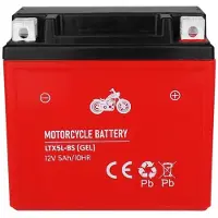 Lamex - Gel Acu - Gelbatterij - gel-motorfietsaccu - 12V, 5Ah, LTX5L-BS