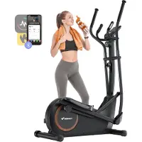 Merach Crosstrainer - Fitnessapparaat Thuis - 16 Niveaus Weerstand - Kinomap Compatibel - Tot 150kg - Bluetooth - LCD Display - 42 cm Schrittlengte