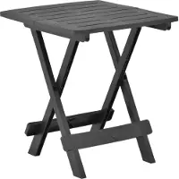 Syfax Tuintafel inklapbaar 45x43x50 cm kunststof antraciet