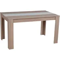 Homestyle4u Eettafel - 135x80 cm - Eetkamertafel - Massief Hout - Bruin en Wit
