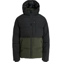 Jack & Jones Winterjas 'EOWEN' olijfgroen / zwart