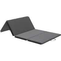 HOMCOM -Gymnastiekmat-240x120x5cm-Synthetische coating-Grijs