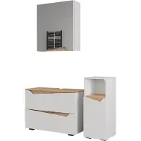 Vicco Badkamermeubelset Marelle Wit/Artisanaal eiken 3-delig, Model 57517