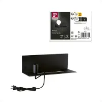 Paulmann Wandlamp Devara USB C E27 1800K 110lm 230V 3,5W Zwart mat