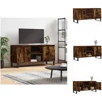 vidaXL Tv-meubel - Tv-meubelen - Tv Kast - Opbergkast - Tv-meubel 104x35x50 cm bewerkt hout gerookt eikenkleurig