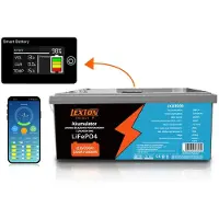 Lamex LiFePo4 lithium accu - Gel baterij - met BMS, 12,8V, 200Ah, LXLFP200