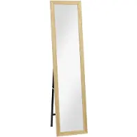 HOMCOM -Volle Spiegel-MDF-37x157cm-Bois naturel