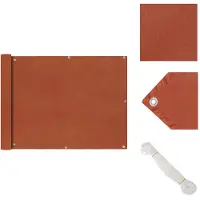 vidaXL Balkonscherm Terracotta 90x600 cm Waterdicht - Parasol
