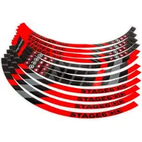 Stage6 Set van rode velgstickers, geschikt voor 17-inch velgen, merk