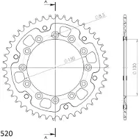 Supersprox Stealth 46d Rst2452x46blu Achtertandwiel