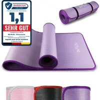 DH FitLife Trainingsmat, fitnessmat, sportmat, 183*61*1 cm, gymnastiekmat, extra scheurbestendig, yogamat, antislip en dik, workoutmat (paars)