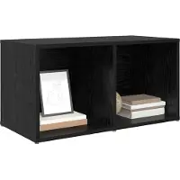 Syfax Tv-meubelset Wandgemonteerd Zwart 72 x 35 x 37 cm Bewerkt hout