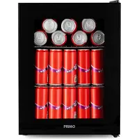 Primo PR193BC Drankkoelkast - Minibar - Mini Koelkast - Glazen deur - 33L - C - Zwart