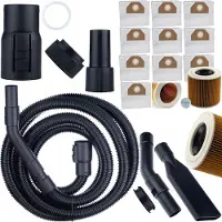 Rosfix Stofzuigerzak Set – 10 Stuks, Wasbaar Filter, 4 m Slang | 2-Laags Papier, Duurzaam, Universeel
