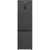 Heinner HCNF-HM377INVDGHC Koel-vriescombinatie 377 L – No Frost – Inverter – Touch Display – InoxCool Technologie – Houten Wijnrek – Vingerafdrukbestendige Afwerking – Donkergrijs – 5 Jaar Garantie