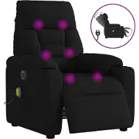 Syfax Massagestoel elektrisch verstelbaar stof zwart