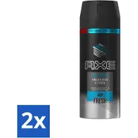 Axe 2 x - Deodorant Bodyspray - 48hrs Fresh - Ice Chill - Frozen Mint & Lemon - 150 ml - Ice Chill - Deodorant - Frisheid - Geurbestrijding - Bevroren Munt