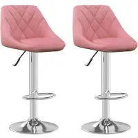 Syfax Barkrukken 2 st fluweel roze