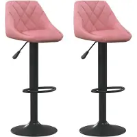 Syfax Barkrukken 2 st fluweel roze