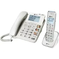 Geemarc Telecom Geemarc AmpliDECT COMBI 295: Combinatietelefoon voor senioren, met bedrade aansluiting, 30 dB versterking (+antwoordapparaat+), en een extra DECT-telefoon - Duitse versie