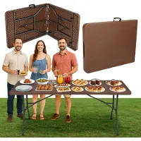 Outtec Inklapbare Tafel - Vouwtafel - Klaptafel - Campingtafel - Plooitafel - Partytafel - Buffettafel - 180 x 70 x 74 cm